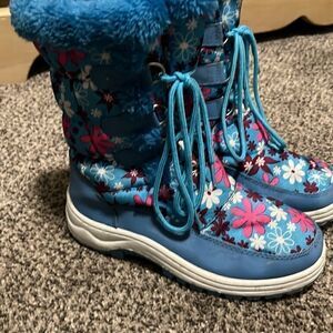 Jands - snow boots - blue floral - 13